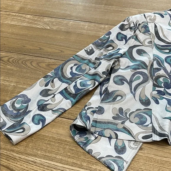 Joseph Ribkoff NWOT Moto Jacket 231951 Swirl Pattern Blazer- Size Medium - Picture 9 of 15